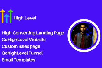 do gohighlevel website design, gohighlevel sales funnel, and landing page