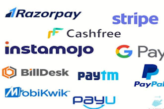integrate meezan, alfalah, stripe, or paypal payment gateway