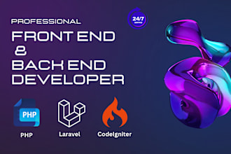 both frontend developer backend developer PHP laravel website and wordpress