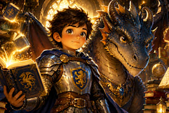 create children story book illustration using midjourney ai image generator