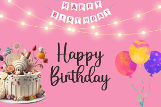 do birthday wish template using canva