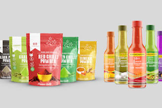 do logo,label,packaging for seasoning,sauce,spice,pouch,bottle,myler bags,pikliz