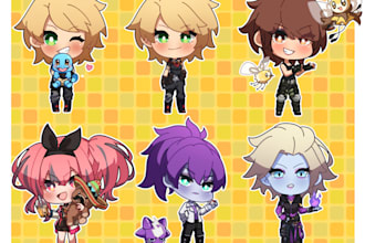 draw sd chibi fullbody illustration