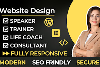develop coaching website for speaker, trainer, consultant