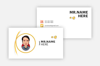 do amazing business cards with your face logo