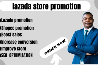 do lazada store promotion, shopee  shop to increase sales and traffic