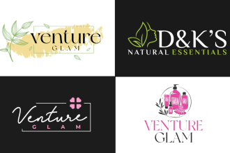 do feminine cosmetics makeup spa beauty salon logo design