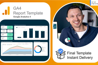 provide a compact google analytics ga4 report in looker studio