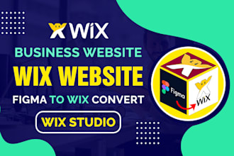 build wix business website or wix redesign figma to wix or wix studio website