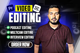 do podcast video editing, multicam videos,  interviews, and zoom meetings