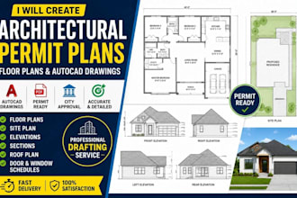 create architectural permit plans and autocad floor plans