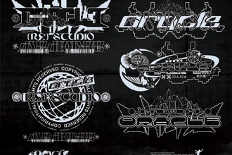 do y2k cyberpunk logo design for streetwear brand