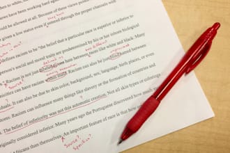 professionally copy edit or proof your text