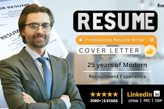 deliver professional ats resume writing service and cover letter