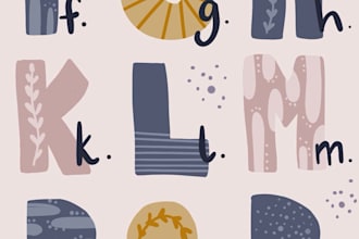 design an educational illustrated alphabet for kids