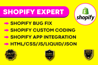 do shopify custom coding, bug fixing, liquid coding, dropshipping store design
