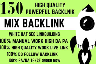 do 80 mix of high da dofollow contextual SEO backlinks