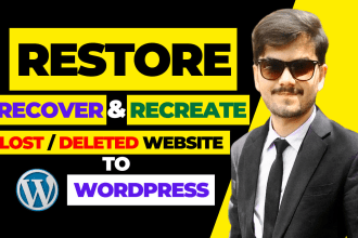 restore, recover, recreate lost or deleted website data to wordpress