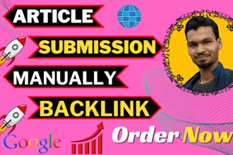 50 article submissions HQ do follow SEO backlinks