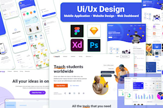 create mobile app UI UX, web UI UX design in figma