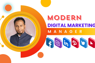 be a modern monthly digital marketing manager for social media manage