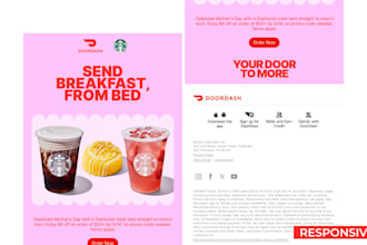 design and develop a responsive HTML email template