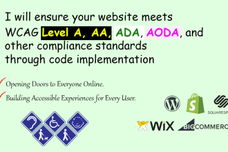 make your website wcag, ada, aoda compliance by code