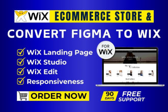 do wix ecommerce store or figma to wix landing page or wix edit