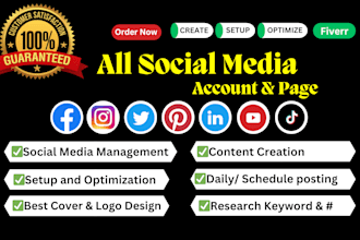 be social media professionally create, setup, optimize and managed