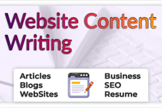 write content for your website