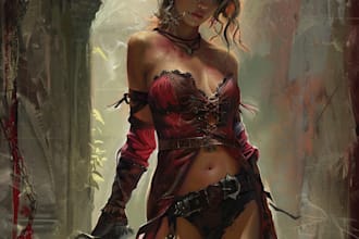 make amazing fantasy stained glass art for your character