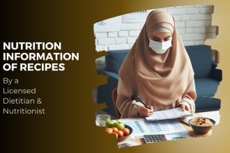 provide detailed nutrition information for your recipes