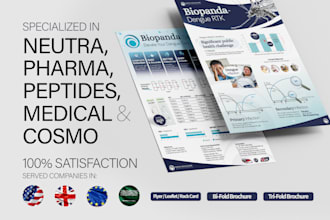 design medical , pharmaceutical , nutraceutical brochure or flyer