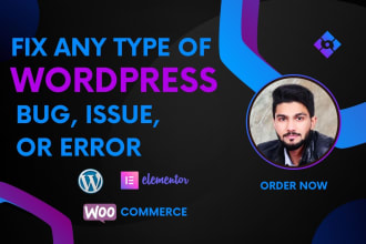 do wordpress bug fix, wordpress issues, fix wordpress elementor woocommerce bug