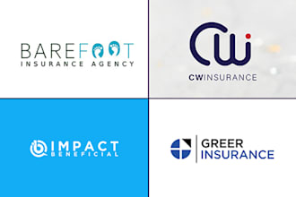 do modern financial credit repair insurance logo design