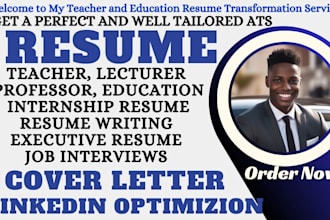 write and design teacher, professor, lecturer, internship and education resume