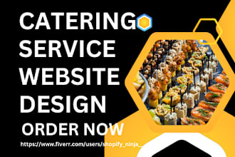 design catering service cake food service restaurant bakery banquet website