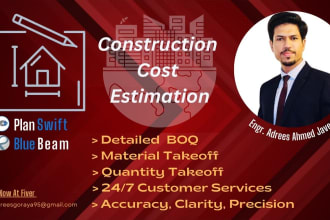 do detailed electrical takeoff, cost estimation of all type