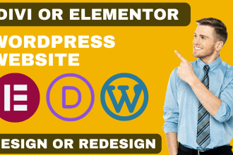 be your wordpress expert for divi or elementor builder