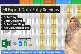 do accurate data entry, data scraping, data cleaning