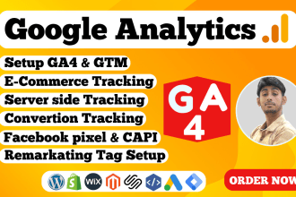 setup google analytics 4, ga4 ecommerce tracking, ga4 server side tracking, GTM