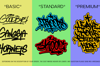 do digital graffiti or tagging for street wear