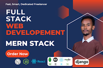 develop mern stack web as mern stack developer,  full stack developer