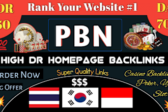 do high quality thailand and korean dofollow SEO link building DR 80 backlinks