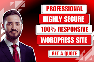 design professional highly secure responsive wordpress website