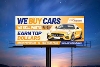 billboard design, signage, yard sign, banner ads, billboard