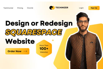 design beautiful squarespace website, build redesign squarespace website design