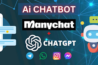create a business ai chatbot with chatgpt and manychat
