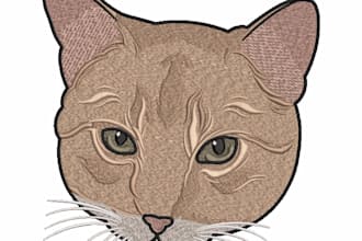 embroidery digitizing into dst,pes,jef in 1 hour