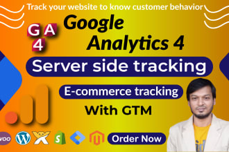 fix or set google analytics 4, ga4 server side tracking and ecommerce tracking